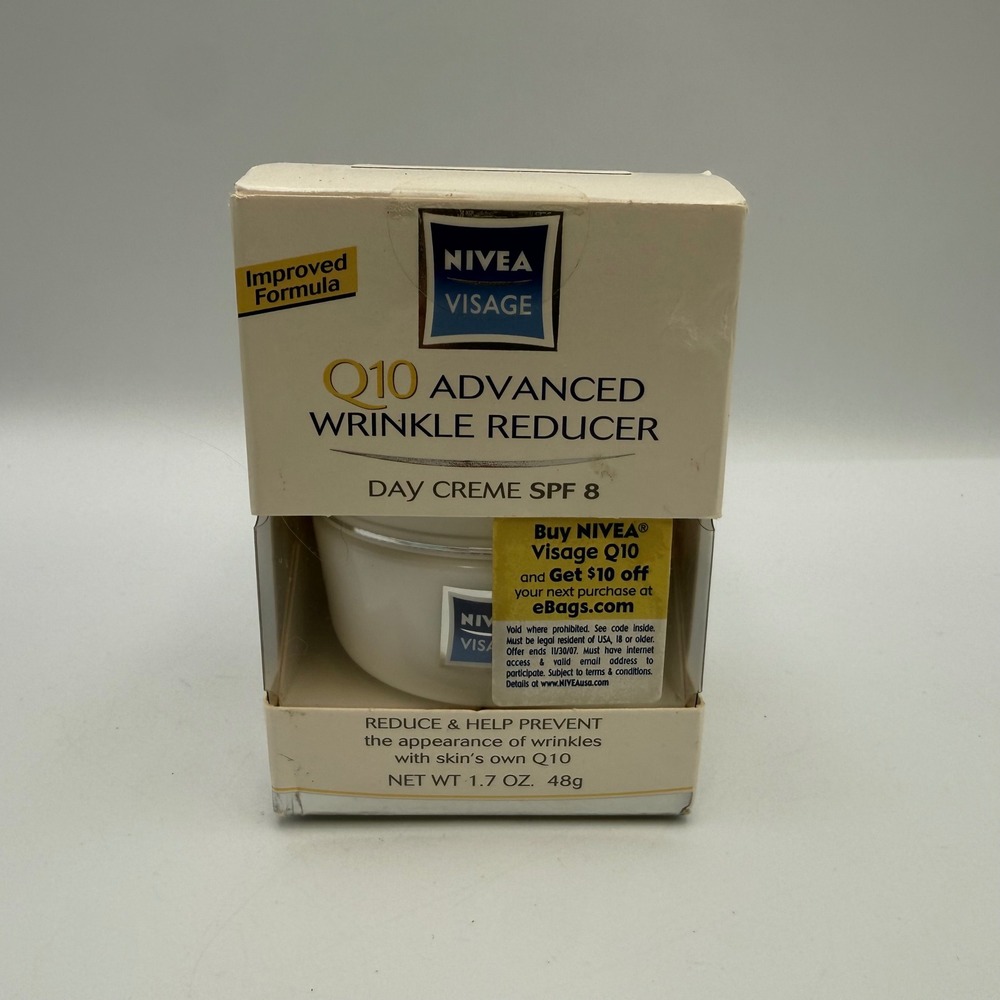 Nivea Visage Q10 Advanced Wrinkle Reducer Day Creme SPF 8 1.7oz Vintage 2005